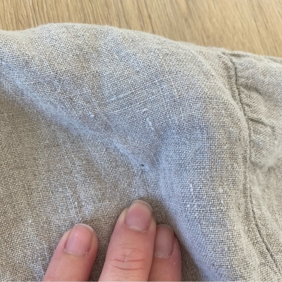 Flax Linen Lagenlook Button Front Jacket - Picture 3 of 5